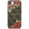 Guess 4G Flowers Print MagSafe Case für iPhone 16e / 17e Braun