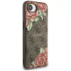 Guess 4G Flowers Print MagSafe Case für iPhone 16e / 17e Braun