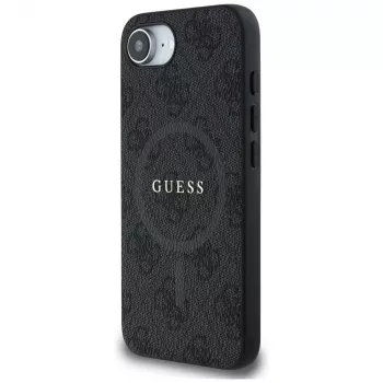 Guess 4G Ring Classic Logo MagSafe Case für iPhone 16e (Schwarz)