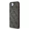 Guess 4G Ring Classic Logo MagSafe Case für Apple iPhone 16e (Braun)