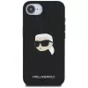 Karl Lagerfeld Monogram Karl Head Pin Case für iPhone 16e / 17e, Schwarz