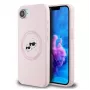 Karl Lagerfeld Silicone Karl & Choupette Heads MagSafe Case für iPhone 16e / 17e Pink