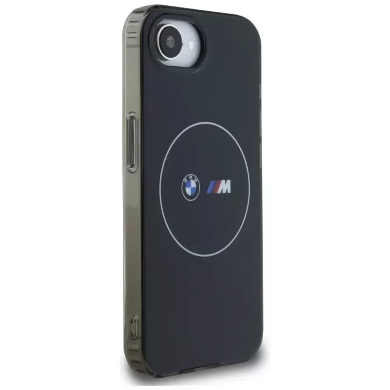 BMW IML Metal White Circle MagSafe Case für iPhone 16e / 17e Schwarz