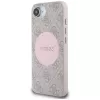 Guess 4G Circle Classic Logo MagSafe Case für iPhone 16e - Pink