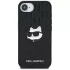 KARL LAGERFELD Monogram Choupette Head Pin Case für iPhone 16e / 17e Schwarz