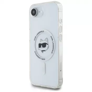 KARL LAGERFELD IML Metal Choupette Head MagSafe Case für iPhone 16e / 17e Weiß