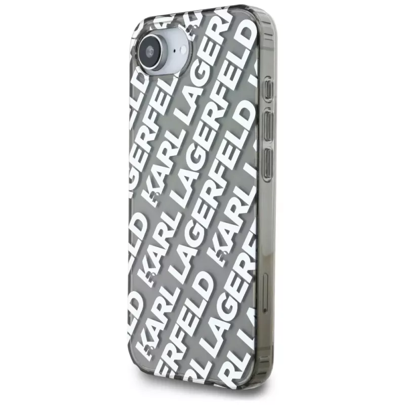 KARL LAGERFELD IML Repeat Logo Case für Apple iPhone 16e / 17e - Silber
