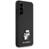 Karl Lagerfeld Saffiano K&C Metal Logo Case für Samsung Galaxy A56 5G, Schwarz