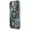 Guess IML Metal Glitter Flowers Triangle MagSafe Case für Apple iPhone 16e (Schwarz)