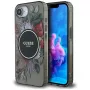 Guess IML Flowers MagSafe Case für iPhone 16e (Schwarz)