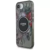 Guess IML Flowers MagSafe Case für iPhone 16e (Schwarz)