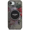 Guess IML Flowers MagSafe Case für iPhone 16e (Schwarz)