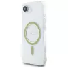 Guess IML Glitter Circle MagSafe Case für iPhone 16e (Transparent)