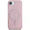 Guess IML Glitter Circle MagSafe Case für iPhone 16e (Pink)