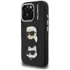 KARL LAGERFELD FW Grained Karl & Choupette Heads Pins Case für iPhone 16 Pro Max, Schwarz