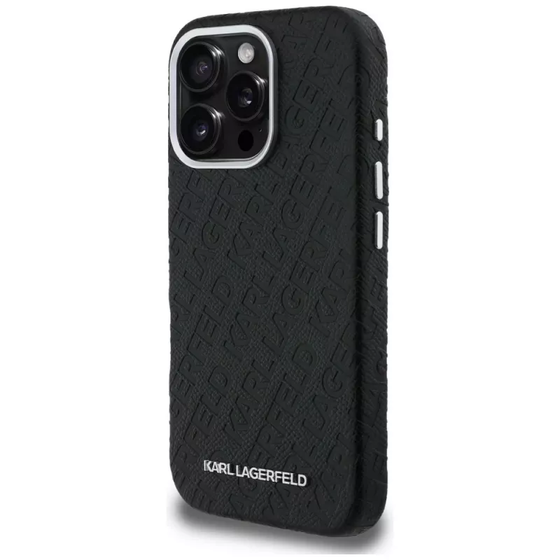 KARL LAGERFELD FW Stamped KarlMagSafe Case für iPhone 16 Pro Max Schwarz