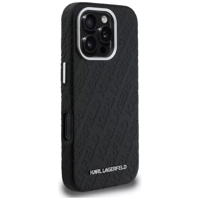 KARL LAGERFELD FW Stamped KarlMagSafe Case für iPhone 16 Pro Max Schwarz