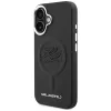 Karl Lagerfeld Initial & Metal Logo MagSafe Case für Apple iPhone 16, Schwarz