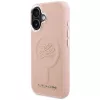 Karl Lagerfeld Initial & Metal Logo MagSafe Case für iPhone 16 Pink