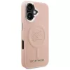 Karl Lagerfeld Initial & Metal Logo MagSafe Case für iPhone 16 Pink