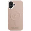 Karl Lagerfeld Initial & Metal Logo MagSafe Case für iPhone 16 Plus Pink