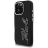 KARL LAGERFELD FW Grained Signature Logo Case für iPhone 16 Pro Max Schwarz
