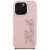 KARL LAGERFELD FW Grained Signature Logo Hard Case für iPhone 16 Pro, Pink