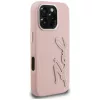 KARL LAGERFELD FW Grained Signature Logo Hard Case für iPhone 16 Pro, Pink