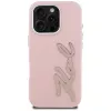KARL LAGERFELD FW Grained Signature Logo Case für iPhone 16 Pro Max Pink