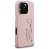 KARL LAGERFELD FW Grained Signature Logo Case für iPhone 16 Pro Max Pink