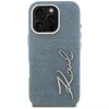 Karl Lagerfeld FW Jeans Signature Logo Case für iPhone 16 Pro, Blau