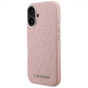 KARL LAGERFELD Stamped Karl MagSafe Case für iPhone 16 Pink
