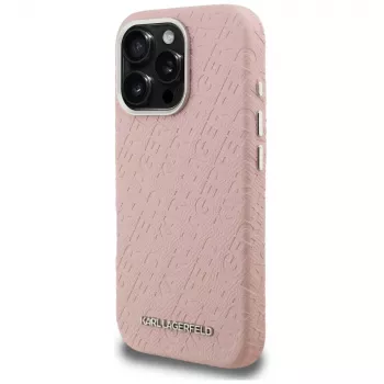 Karl Lagerfeld FW Stamped KarlMagSafe Case für iPhone 16 Pro Pink