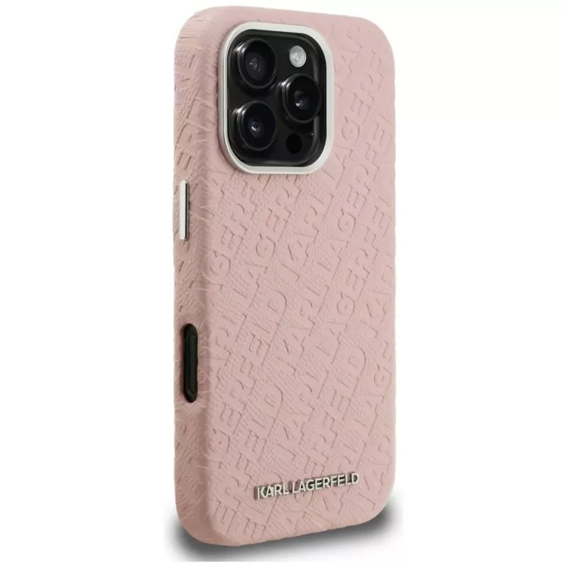 Karl Lagerfeld FW Stamped Karl MagSafe Case für iPhone 16 Pro Max Pink