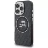 KARL LAGERFELD IML Glitter Karl & Choupette Heads Logo MagSafe Case für iPhone 16 Pro Max, Schwarz