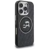 KARL LAGERFELD IML Glitter Karl & Choupette Heads Logo MagSafe Case für iPhone 16 Pro Max, Schwarz