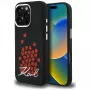 Karl Lagerfeld Silicone Heart SignLogo MagSafe Case für iPhone 16 Pro Schwarz