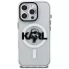 Karl Lagerfeld IML Karl Sketch Logo MagSafe Case für iPhone 16 Pro Max, Transparent