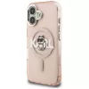 KARL LAGERFELD IML Choupette Sketch Logo MagSafe Case für iPhone 16 Pink