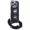 KARL LAGERFELD IML Crossbody Case mit Karl & Choupette Head für Apple iPhone 16 Pro Max, Schwarz