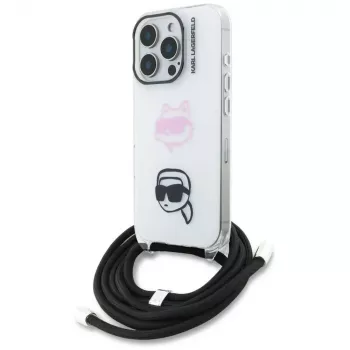KARL LAGERFELD IML Crossbody Case für Apple iPhone 16 Pro, Weiß