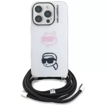 KARL LAGERFELD IML Crossbody Case für Apple iPhone 16 Pro, Weiß