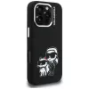 KARL LAGERFELD Silikon-Karl & Choupette Sketch MagSafe Case für Apple iPhone 16 Pro, Schwarz
