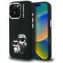 KARL LAGERFELD Silicone Karl & Choupette Sketch MagSafe Case für Apple iPhone 16 Pro Max, Schwarz