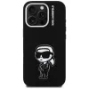 KARL LAGERFELD Silicone Karl Sketch MagSafe Case für Apple iPhone 16 Pro, Schwarz