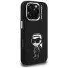 KARL LAGERFELD Silicone Karl Sketch MagSafe Case für Apple iPhone 16 Pro, Schwarz