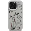 Karl Lagerfeld Grained Pattern & Logo MagSafe Case für Apple iPhone 16 Pro, Grau