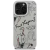 KARL LAGERFELD Grained Pattern & Logo MagSafe Case für Apple iPhone 16 Pro Max - Grau