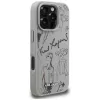 KARL LAGERFELD Grained Pattern & Logo MagSafe Case für Apple iPhone 16 Pro Max - Grau