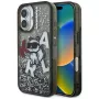 KARL LAGERFELD Liquid Glitter Choupette Logo Case für iPhone 16, Schwarz